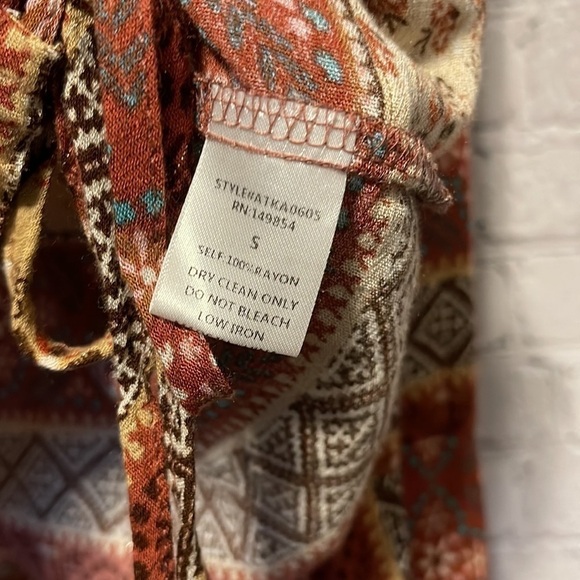 SADIE and Sage Top Size Small Bell Sleeve Prairie Rustic Peasant Boho - Picture 9 of 10